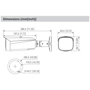 Dahua IPC-HFW3449T1P-AS-PV-0280B-S5 IP-Kamera 4MPx