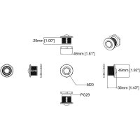 AXIS TF1203-RE Unterputzmontage Adapter, 4 Stück