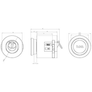 iLOQ S50 Rohrtresorzylinder 411.SD Kurz-Knauf Ø65