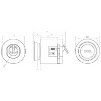 iLOQ S50 Rohrtresorzylinder 411.SD Kurz-Knauf Ø65