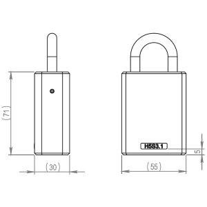 iLOQ S5 Vorhängeschloss Bügel 8/110 Grade-3 Kette