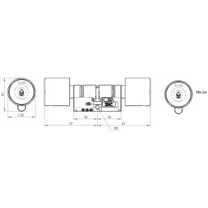 iLOQ S5 Doppelzylinder A30 I30 - 2x Kalendermodule