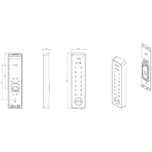 iLOQ RFID-Türleser + Touch-Tasten, NFC-kompatibel
