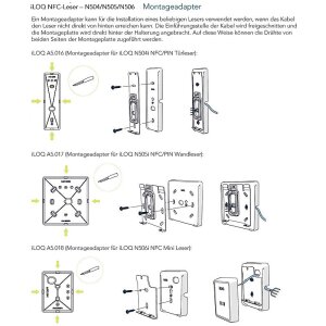 iLOQ Montageadapter für N504i Leser