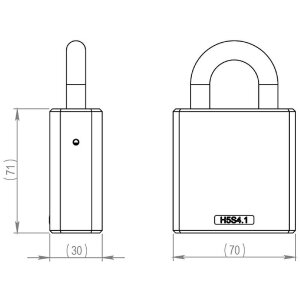 iLOQ S5 Vorhängeschloss Bügel 11/28 Grade-4 Kette