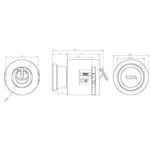 iLOQ S50 Rohrtresorzylinder 421.SD Lang-Knauf Ø65