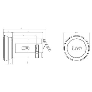 iLOQ S50 Rohrtresorzylinder 511.SD Kurz-Knauf Ø38
