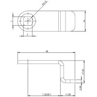iLOQ Schließhebel für Hebelzylinder kurz (15mm)