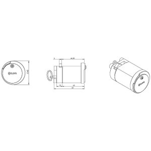 iLOQ S5 Rohrtresorzylinder für Ø42mm Rohre