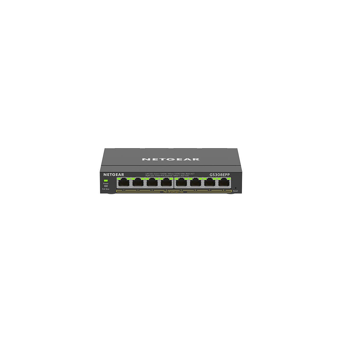 NETGEAR GS308EPP-100PES 8-Port, smart managed, PoE