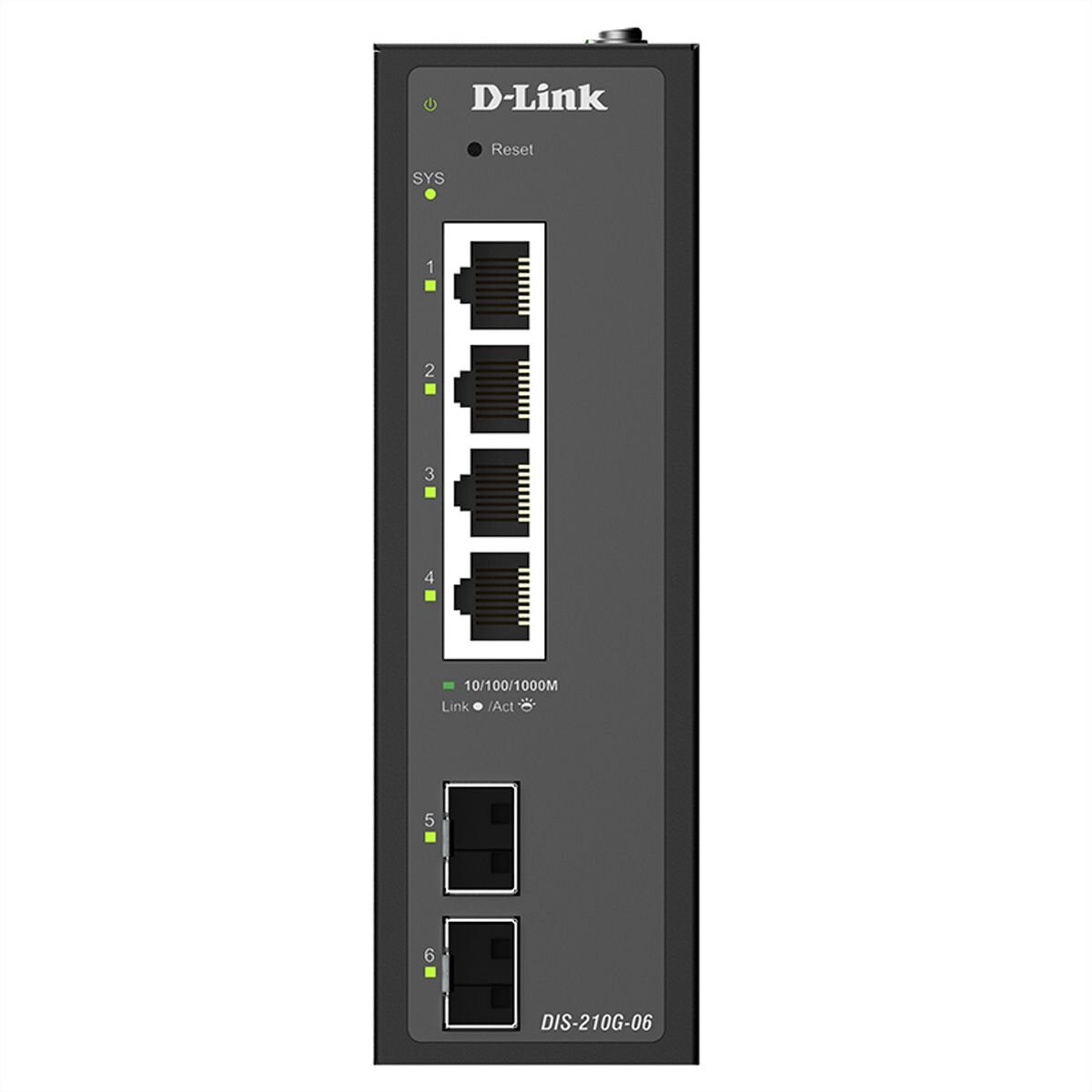 D-Link DIS-210G-06 6-Port Switch, Smart Managed Gigabit Indu