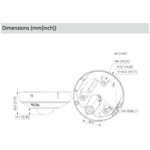 Dahua IPC-EBW5641P-AS IP-Kamera 6MPx T/N IR PoE