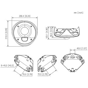 Dahua IPC-HCBW8442P-0250B IP-Kamera 4MPx T/N IR