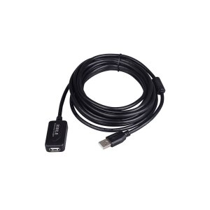STANDARD USB 2.0 Verlängerung, aktiv, mit Repeater, schwarz, 10 m