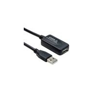 STANDARD USB 2.0 Verlängerung, aktiv, mit Repeater, schwarz, 10 m