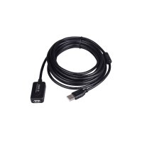 STANDARD USB 2.0 Verlängerung, aktiv, mit Repeater, schwarz, 10 m