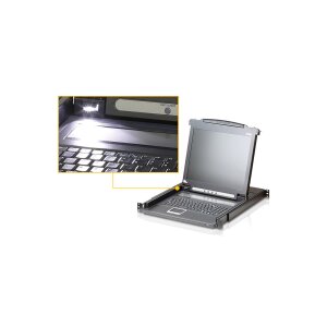 ATEN CL1000M KVM-Konsole, 43cm LCD, VGA, PS/2, IT-Layout