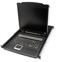ATEN CL1308N KVM-Switch, 48cm TFT, VGA, PS/2-USB, 8 Port, IT-Layout