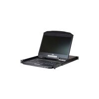 ATEN CL3108NX KVM-Switch, 18,5Zoll TFT, VGA, PS/2-USB, 8 Port, FR-Layout