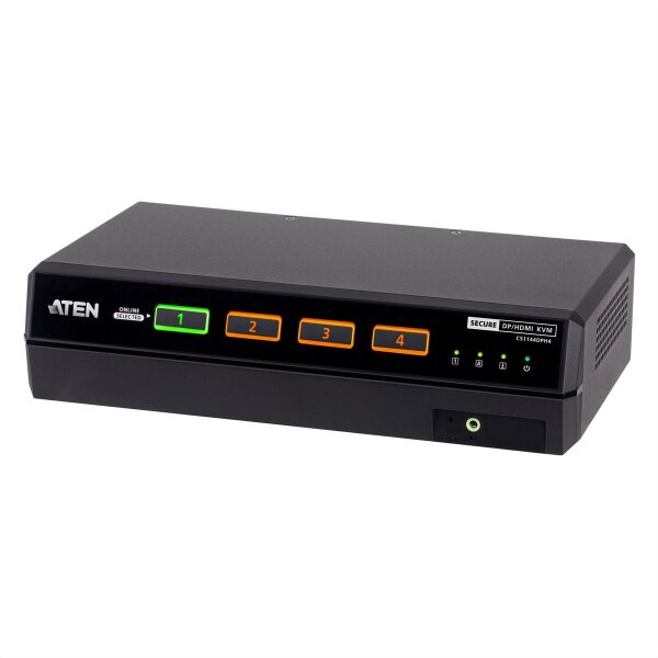 ATEN CS1144DPH4 4-Port USB 5K DP/HDMI, Dual Bildschirm Universal Secure KVM Switch