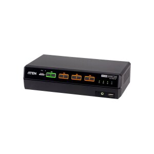ATEN CS1144DPH4C 4-Port USB 5K DP/HDMI, Dual Bildschirm Universal Secure KVM Switch mit Cardreader