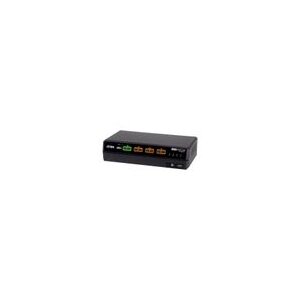 ATEN CS1144DPH4C 4-Port USB 5K DP/HDMI, Dual Bildschirm Universal Secure KVM Switch mit Cardreader