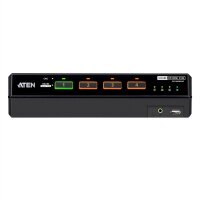 ATEN CS1144DPH4C 4-Port USB 5K DP/HDMI, Dual Bildschirm Universal Secure KVM Switch mit Cardreader