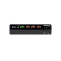 ATEN CS1144DPH4C 4-Port USB 5K DP/HDMI, Dual Bildschirm Universal Secure KVM Switch mit Cardreader