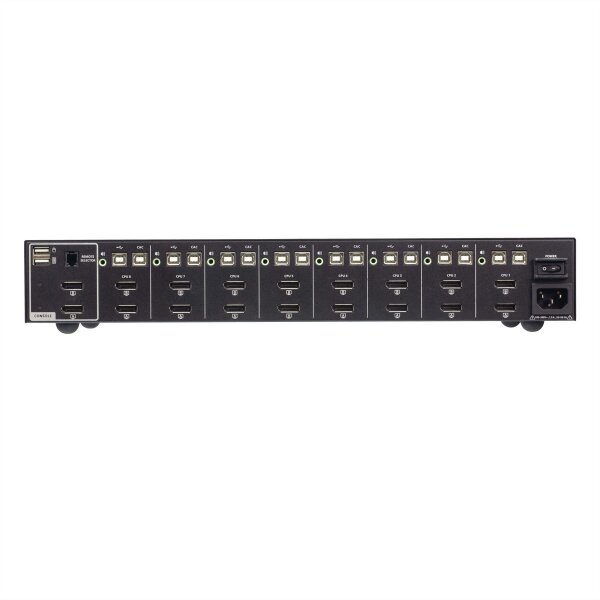 ATEN CS1148DP4C 8-Port 4K USB DisplayPort Dual Display Secure KVM Switch, mit Card Reader