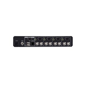 ATEN CS1184DPH4C 4-Port USB 5K DP/HDMI, Single Display Universal Secure KVM Switch mit Cardreader