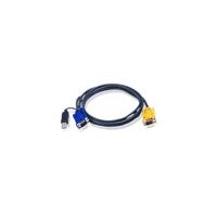 ATEN 2L-5203UP KVM-Kabel VGA USB (mit eingebautem PS/2-USB-Konverter), schwarz, 3 m