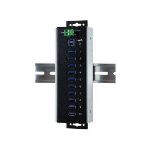 EXSYS EX-1110HMVS-WT 10 Port USB 3.2 Gen1 HUB 15KV ESD Surge Protection für erweiterte Temperaturen