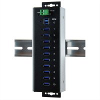 EXSYS EX-1110HMVS-WT 10 Port USB 3.2 Gen1 HUB 15KV ESD Surge Protection für erweiterte Temperaturen
