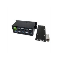 EXSYS EX-1113HMS 16 port USB 3.0/3.1(Gen1) HUB Din-Rail-Kit 15KV ESD Überspannungs-Schutz
