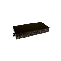 EXSYS EX-1116HMVS 16 Port USB 3.2 Gen1 HUB inkl. Din-Rail Kit Surge Protection