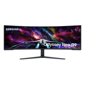 Samsung G95NC LED display 144,8 cm (57") 7680 x 2160 Pixel Dual UHD Schwarz, Weiß