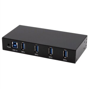 EXSYS EX-11234HMS-2 4 Port USB 3.2 Gen 1 HUB, Din-Rail Kit und Wand VIA VL817_Q7S Chipsatz