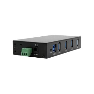EXSYS EX-11234HMS-2 4 Port USB 3.2 Gen 1 HUB, Din-Rail Kit und Wand VIA VL817_Q7S Chipsatz