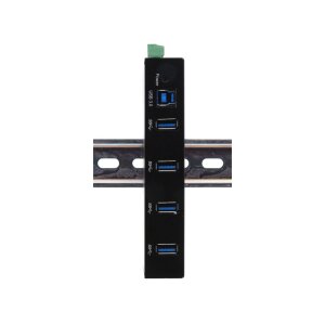 EXSYS EX-11234HMS-2 4 Port USB 3.2 Gen 1 HUB, Din-Rail Kit und Wand VIA VL817_Q7S Chipsatz