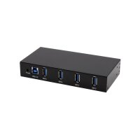 EXSYS EX-11234HMS-2 4 Port USB 3.2 Gen 1 HUB, Din-Rail Kit und Wand VIA VL817_Q7S Chipsatz