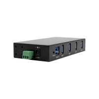 EXSYS EX-11234HMS-2 4 Port USB 3.2 Gen 1 HUB, Din-Rail Kit und Wand VIA VL817_Q7S Chipsatz