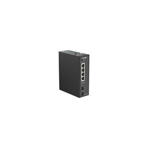 D-Link DIS-210G-06P 6-Port Switch, Smart Managed Gigabit PoE Industrial