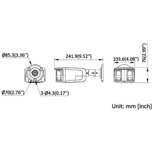 HIKVision DS-2CD2T83G2P-LISU/SL(180°) IP-Kamera 4K