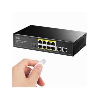 CUDY FS1010PG 8-Port 10/100M PoE+ Switch 2 Gigabit Uplink Ports 120W