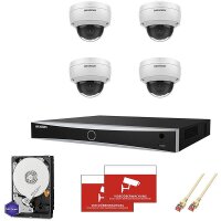 HIKVision Set AcuSense 4x Dome 4K PoE + 8-CH NVR