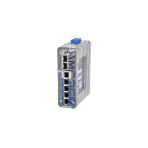 AMG Systems AMG350-4GBT-1G-2S-P240 Industrieller 7 Port Unmanaged Switch, 4 x 10/100/1000TX RJ45 (4x 60/90W PoE), 1 x 10/100/1000TX RJ45, 2 x 1000FX SFP, 240W PoE Budget, 52-56 VDC