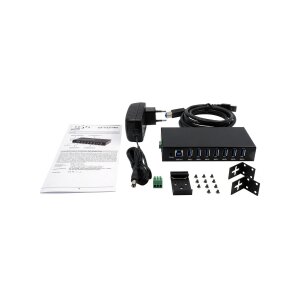 EXSYS EX-11237HMS-2 7 Port USB 3.2 Gen 1 HUB Din-Rail Kit