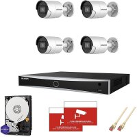 HIKVision Set AcuSense 4x Bullet 4MP PoE +8CH NVR