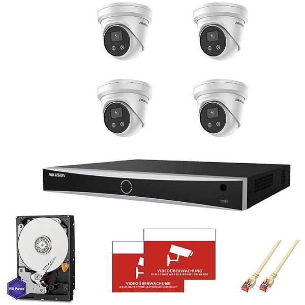 HIKVision Set AcuSense 4x Dome 4MPx PoE + 8-CH NVR