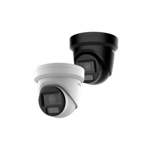 Hikvision DS-2CD2H43G2-LIZS2U(2.8-12mm)/O-STDBLACK Netzwerk Varifokal Turret Kamera, 4MP, 2,8-12mm, AcuSense, Smart Hybrid Light, Weißlicht, Infrarot, Mic, IP67, IK10, schwarz